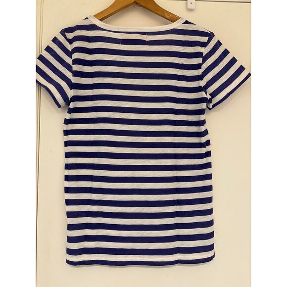 MACBETH COLLECTION by Margaret Josephs Hello Sailor Blue Striped Crewneck Tee M - Picture 5 of 5